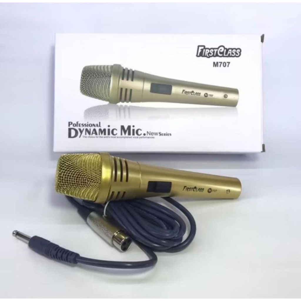 Mic Microphone Kabel Professional Dynamic Firstclass M707 Original