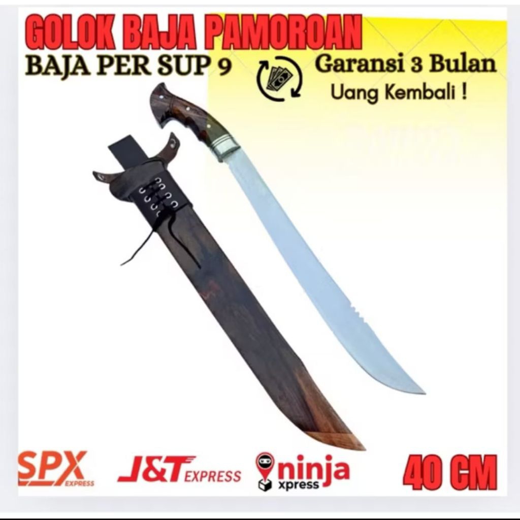 Golok Pamoroan Sonokeling Baja Per Asli