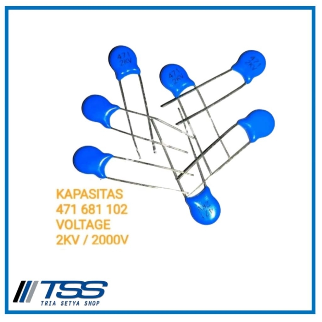 Kapasitor Keramik 221 471 561 681 102 103 2kv Capacitor Ceramic
