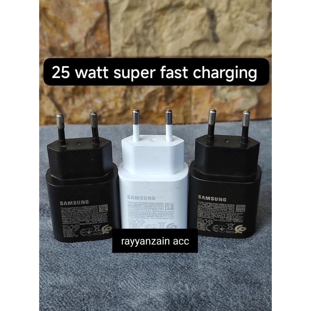 Adaptor samsung 25 watt second / bekas barang original copotan hp
