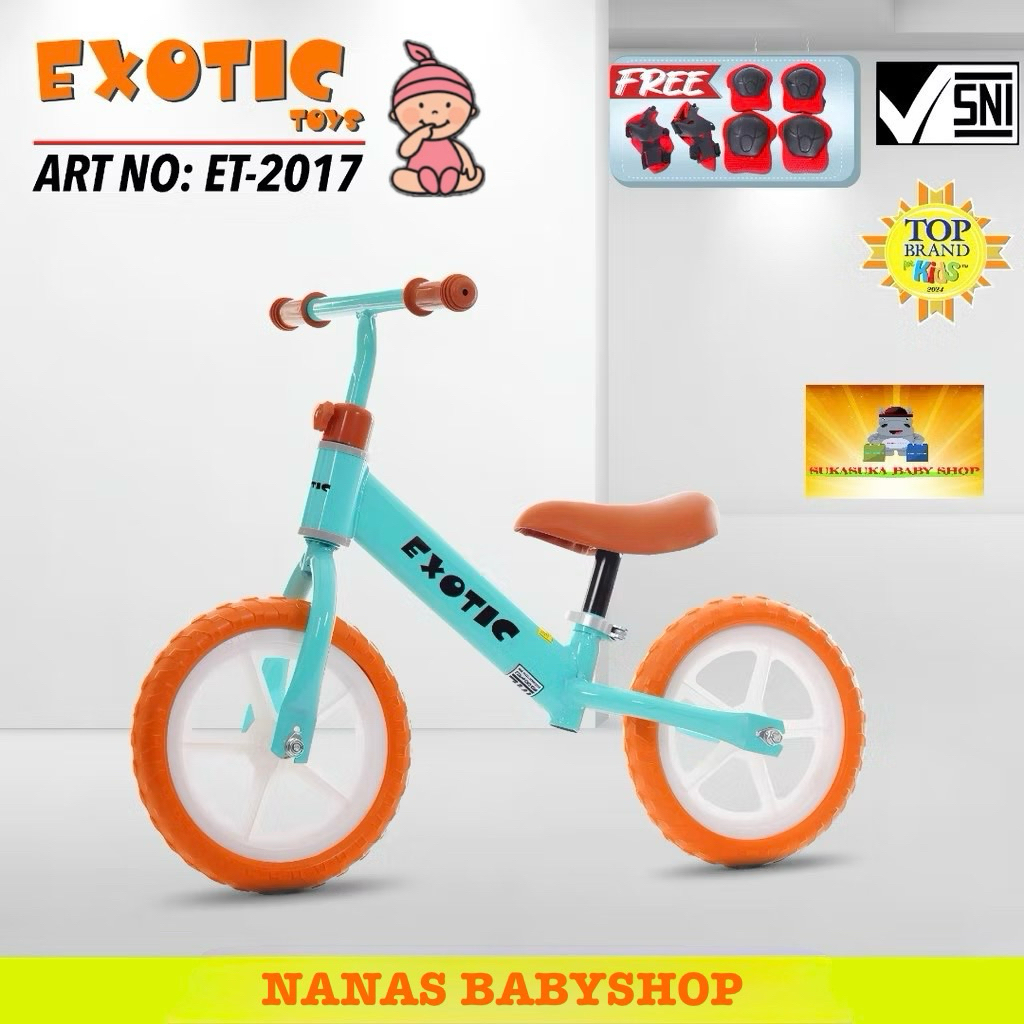 Makassar  Sepeda Anak Balance bike Push Bike Tanpa Pedal EXOTIC Untuk Membantu Belajar Bersepeda