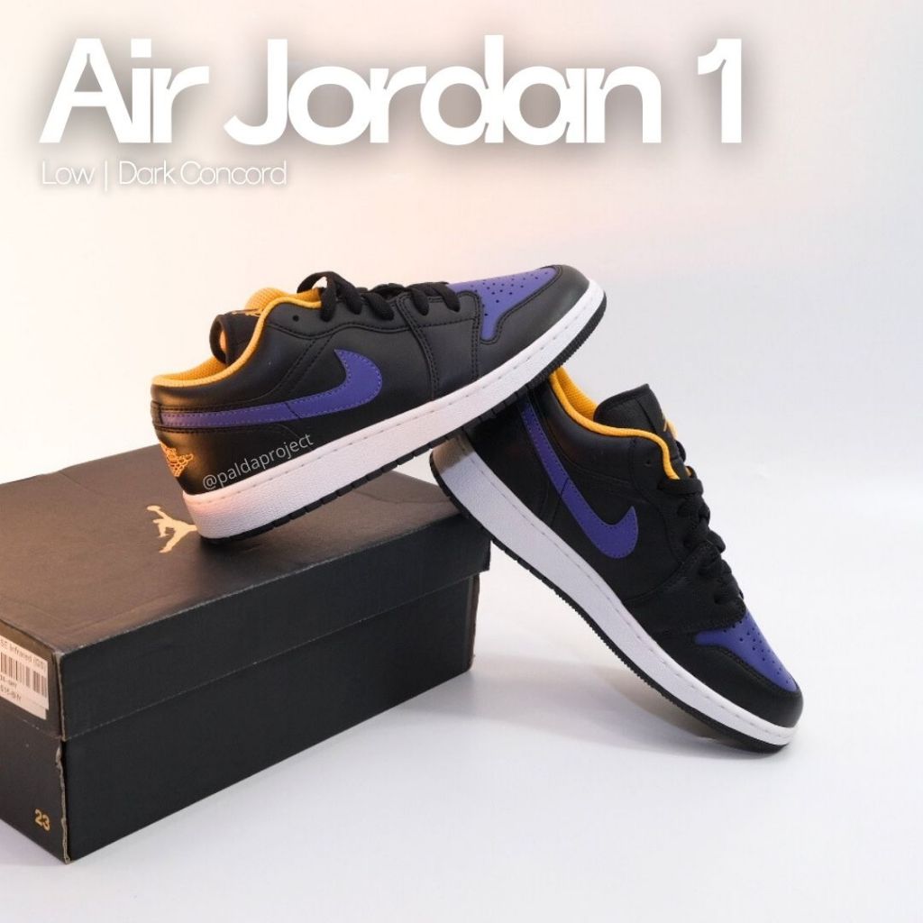 Sepatu Sneakers Anak Air Jordan 1 Low Dark Concord 100% Authentic