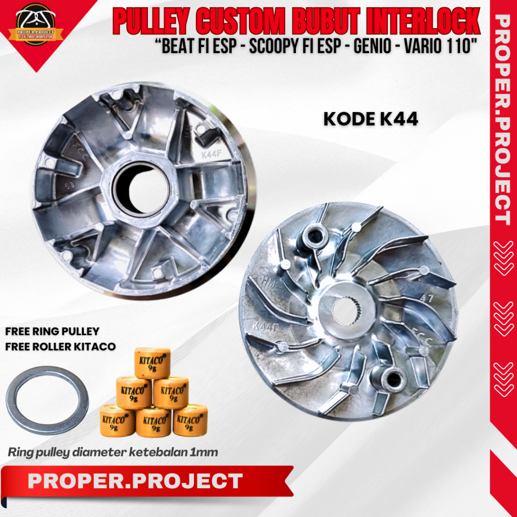RUMAH ROLLER BEAT FI RACING PULLEY RACING VARIO 110 ESP - RUMAH ROLLER BEAT ESP SCOOPY ESP RUMAH ROL
