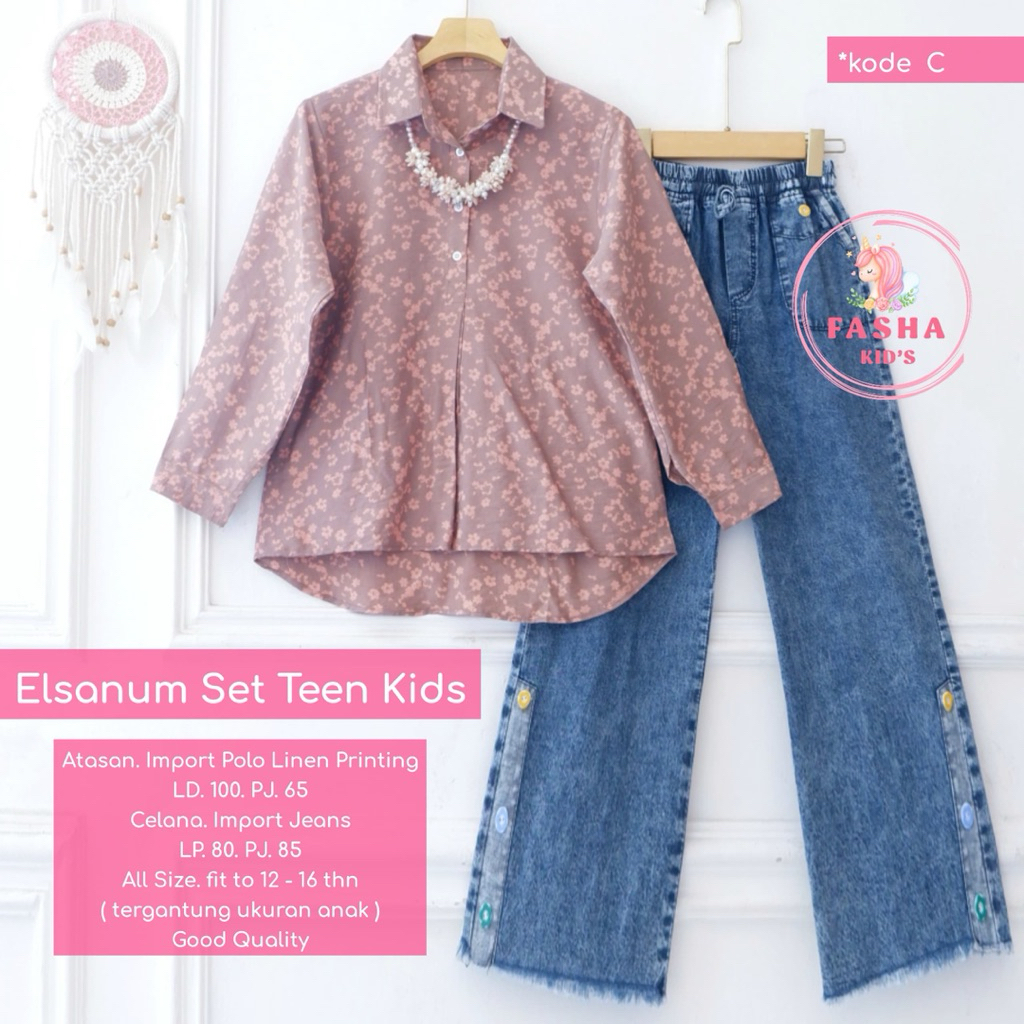 Elshanum set teen kids / Elnadia set teen kids by Fasha kids