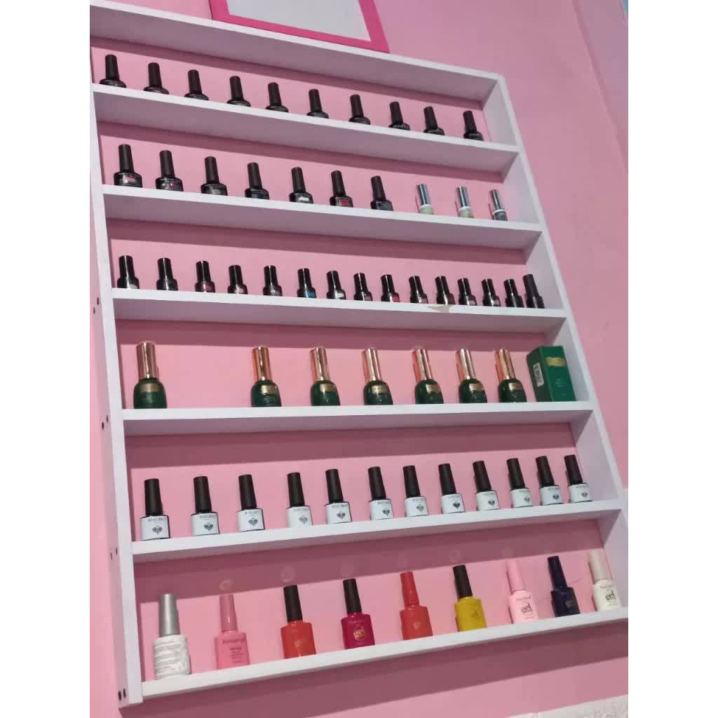 RAK KUTEK NAIL ART AMBALAN SUSUN DINDING MINIMALIS NAILART GANTUNG SERBAGUNA TEMPAT KOSMETIK OIL