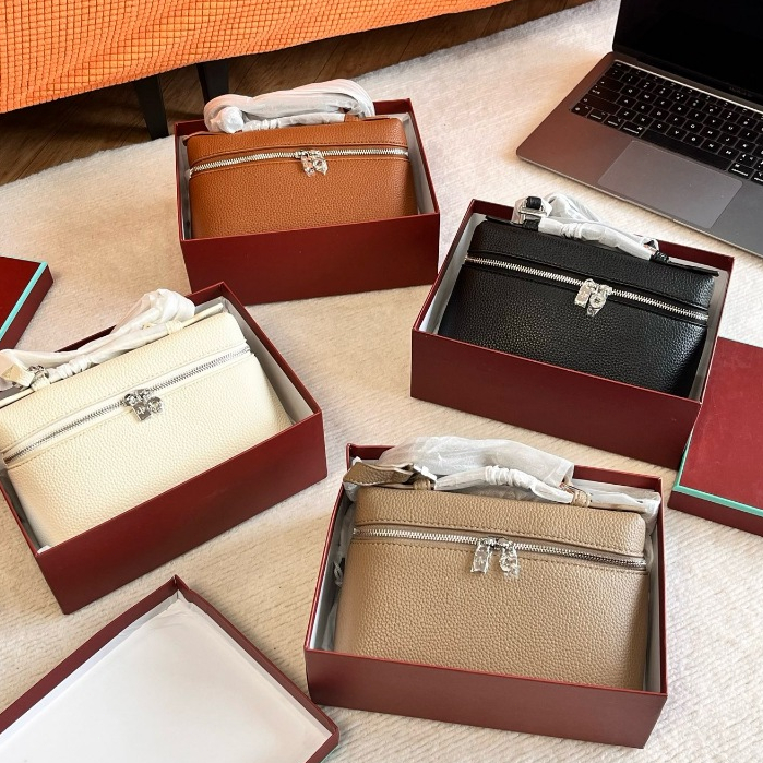 LP19 lychee pattern handbag TAS LP27 EXTRA BAG loro bag KOMBI FREE BOX Small square bag single shoul