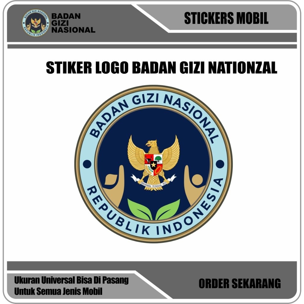 Stiker Logo Badan Gizi Nasional / Stiker Logo  BGN