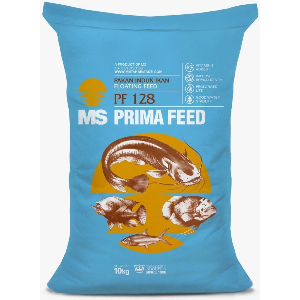 PF 128 pakan induk ikan kemasan zak 10kg