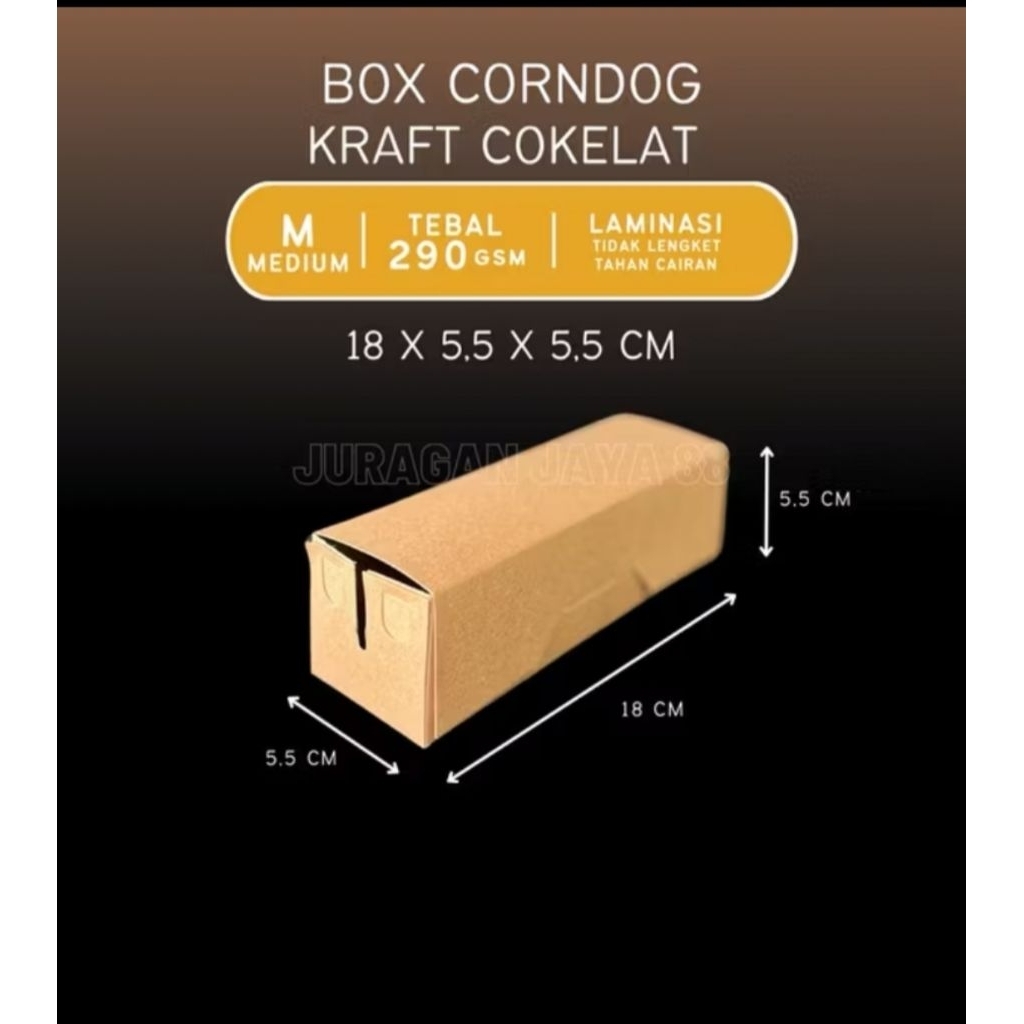 Box corndog/kotak corndog/kotak sosis isi 100pcs