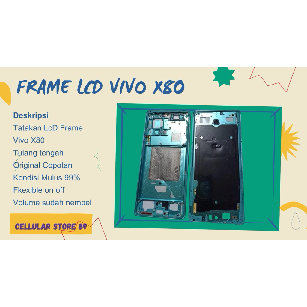 Housing Backdoor  Vivo X80 - Vivo X80 - Orginal - Second Like New - Garansi - COD