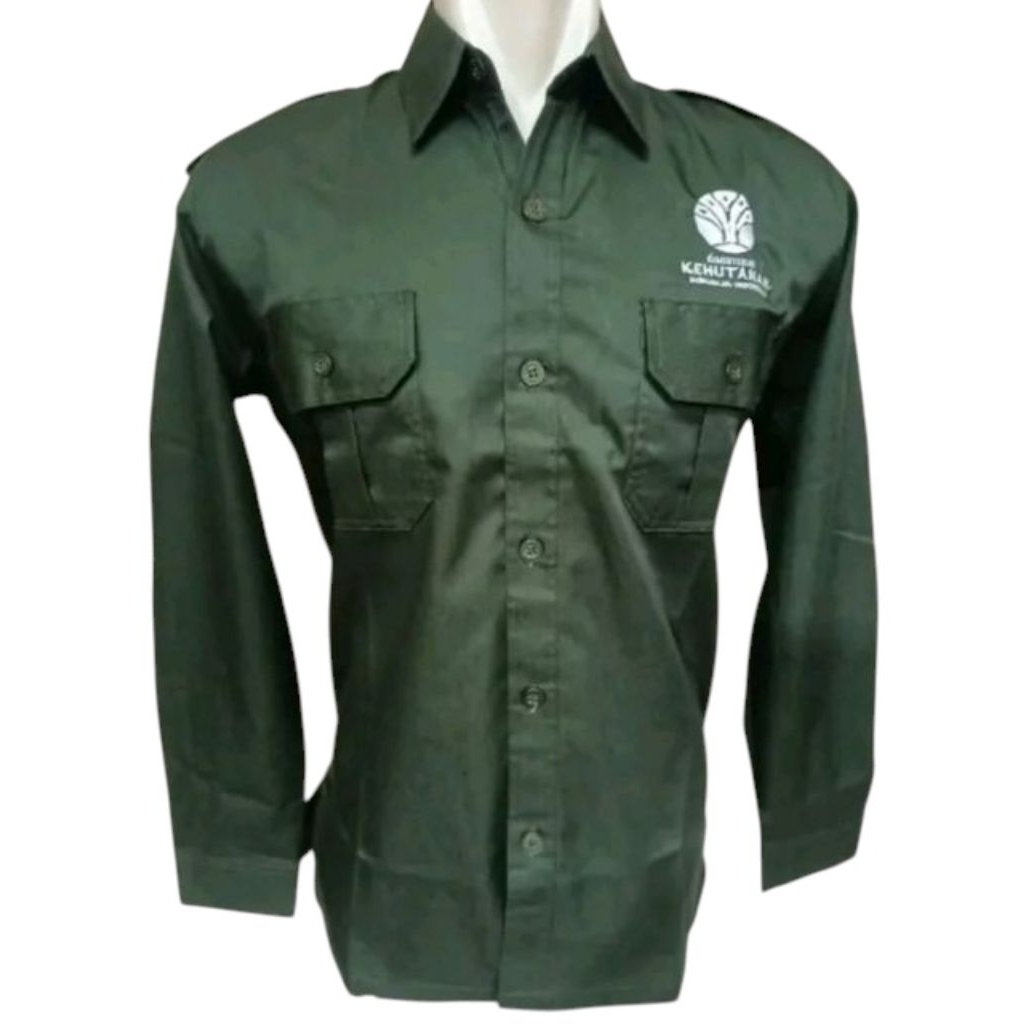 Kemeja Kehutanan Baju Pdh Kehutanan Seragam Kehutanan Lengan Panjang
