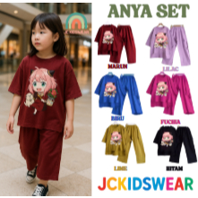 Setelan Anak Crinkle Airflow usia 4-13 Tahun Anak Remaja Tanggung OOTD anime Anya Spx Family