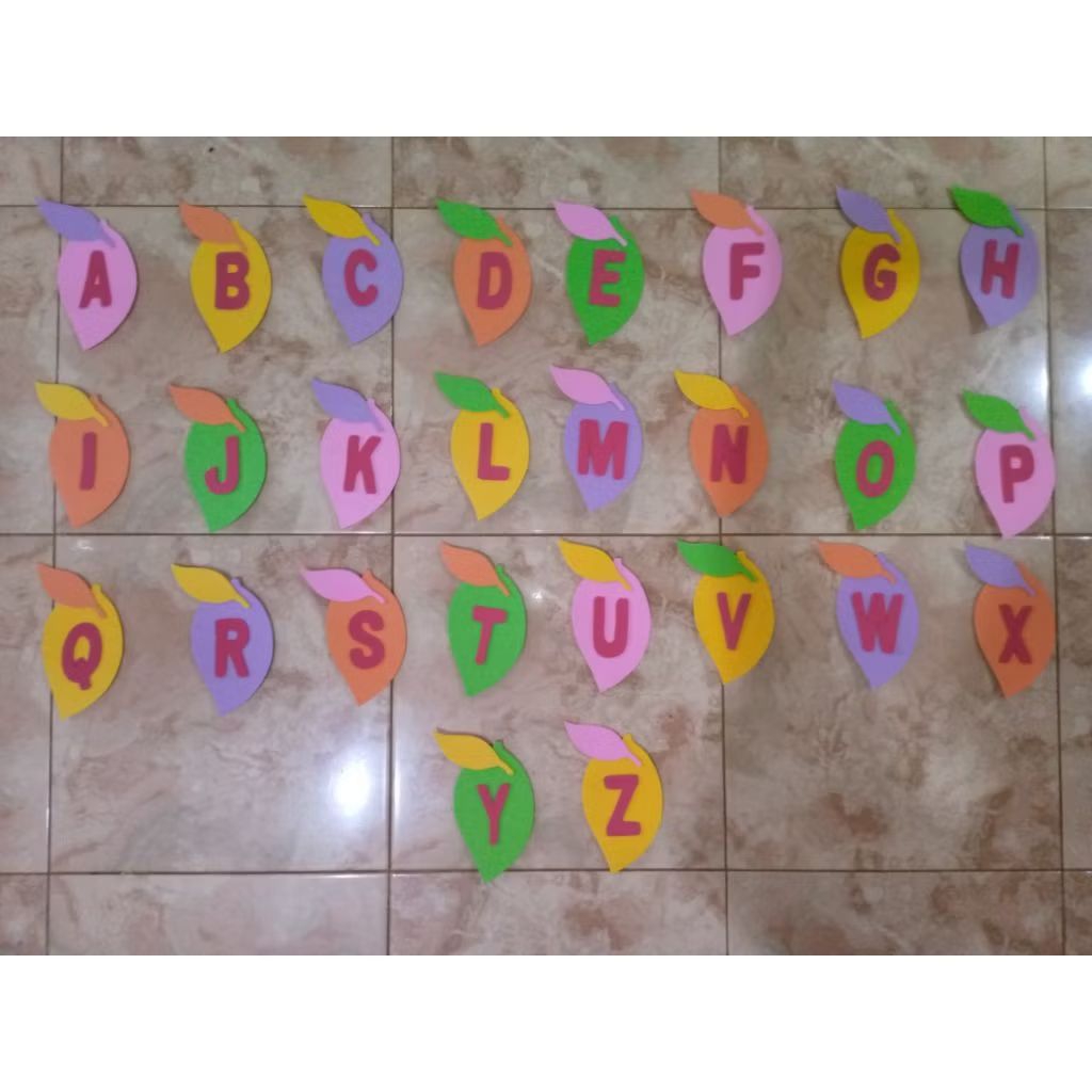 Hiasan Dinding Huruf Abjad A-Z Spon