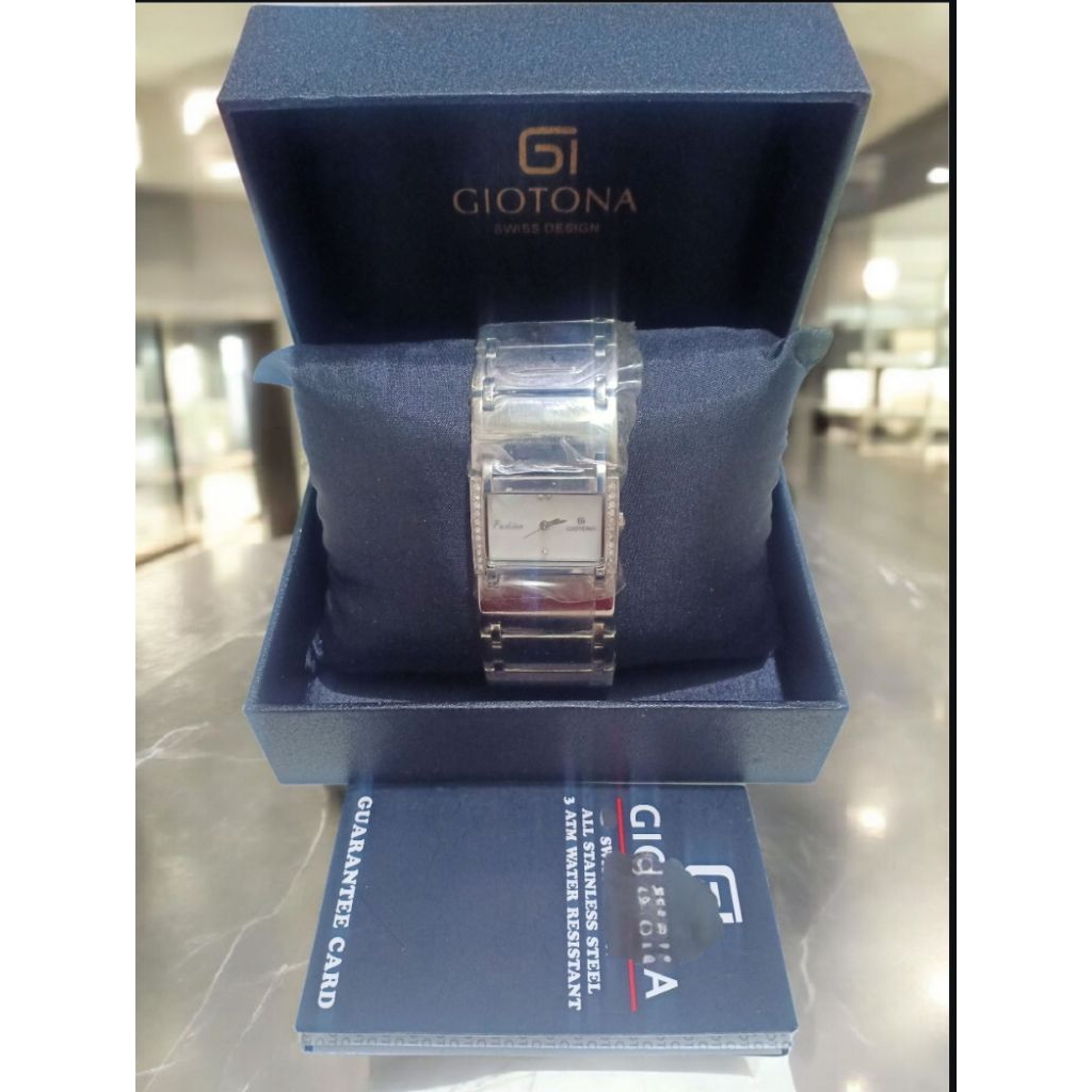 JAM TANGAN WANITA GIOTONA GT-6006 L ORIGINAL KOTAK ALL STAINLESS STEEL