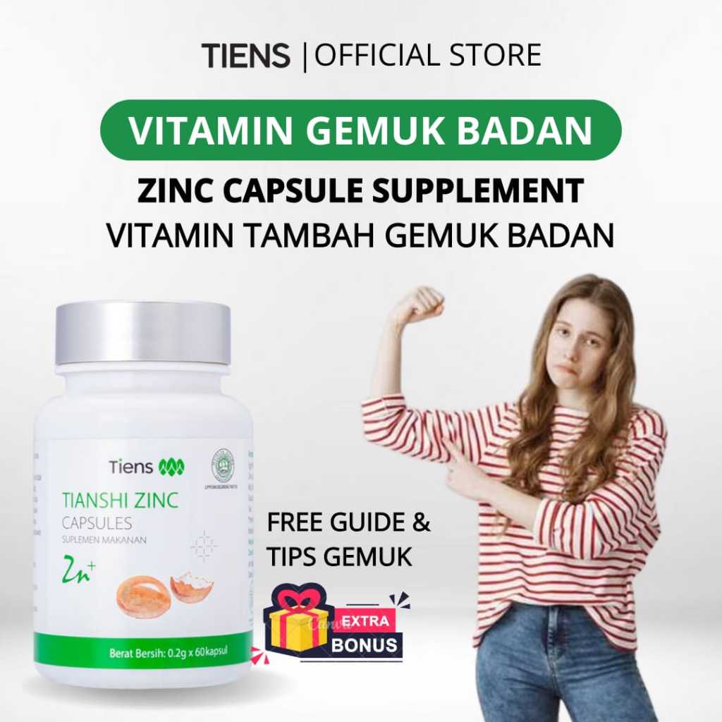 Zinc Tiens Multivitamin Anak Penambah Berat Kecerdasan zinc capsule vitamin gemuk badan ampuh