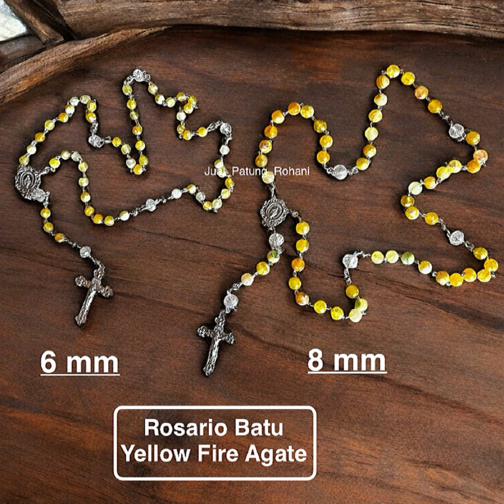 Rosario Batu Yellow Fire Agate