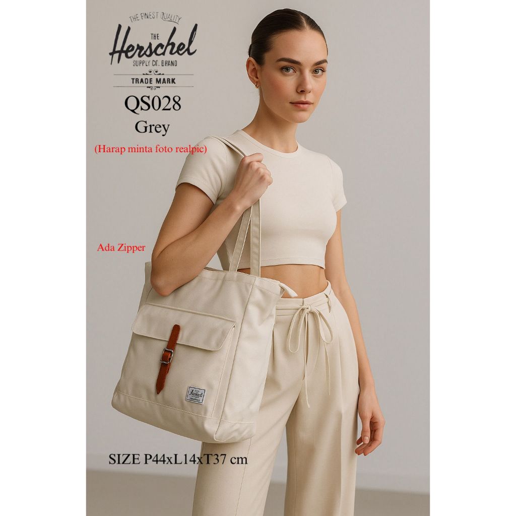 TERBARU TERLARIS VIP PLATINUM TAS TOTE HERSHEL COWOK CEWEK UNISEX  PREMIUM QS28 LIKE ORI
