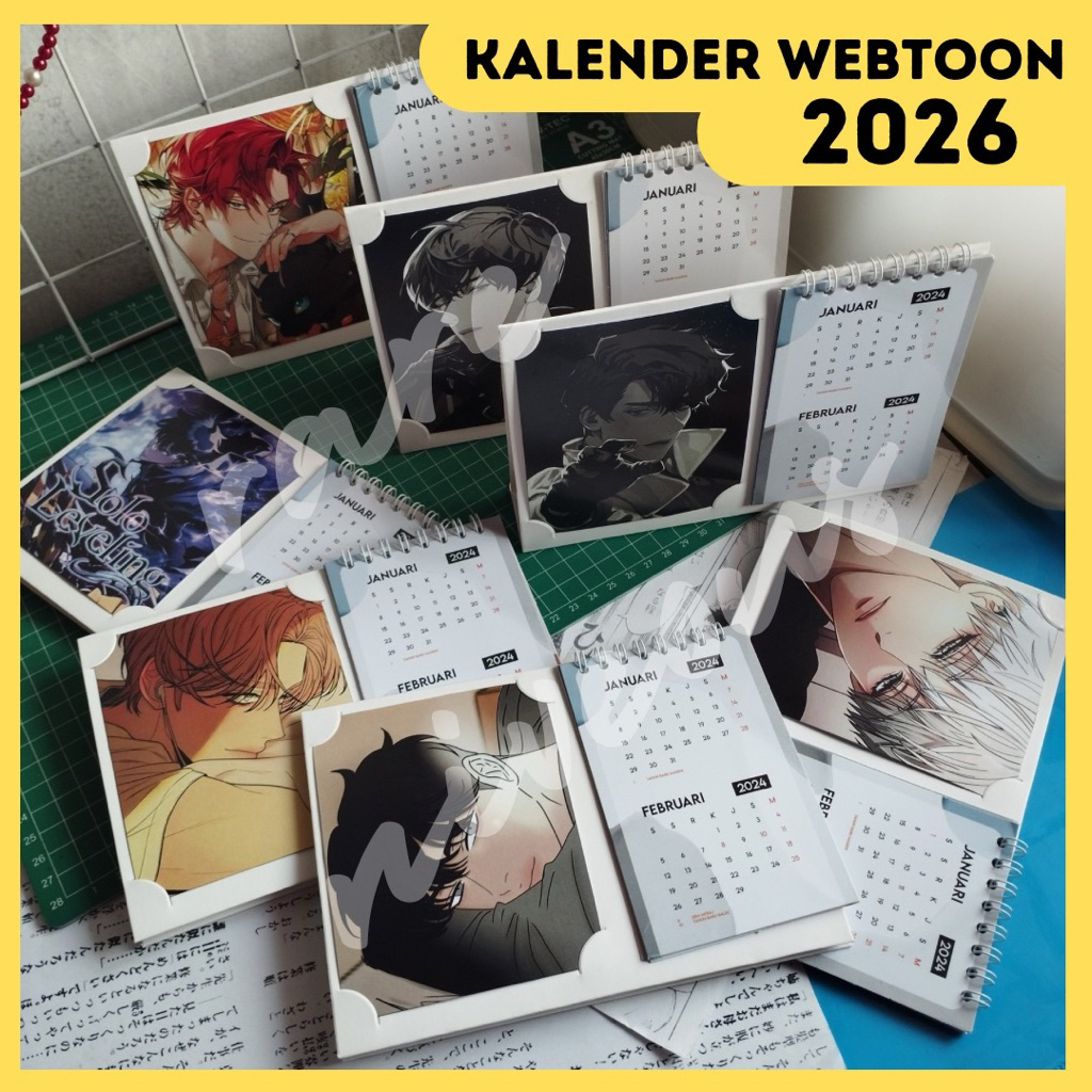 [BISA CUSTOM] Kalender Meja 2026 anime manhwa manga Eunhyuk Dohwa Dokja Orv