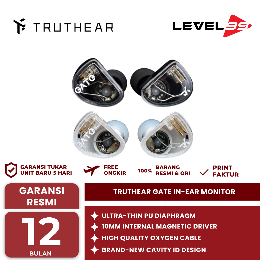 TRUTHEAR GATE TRUE TRUTHEAR GATE 10MM DYNAMIC DRIVER IN-EAR HEADPHONE EARPHONES