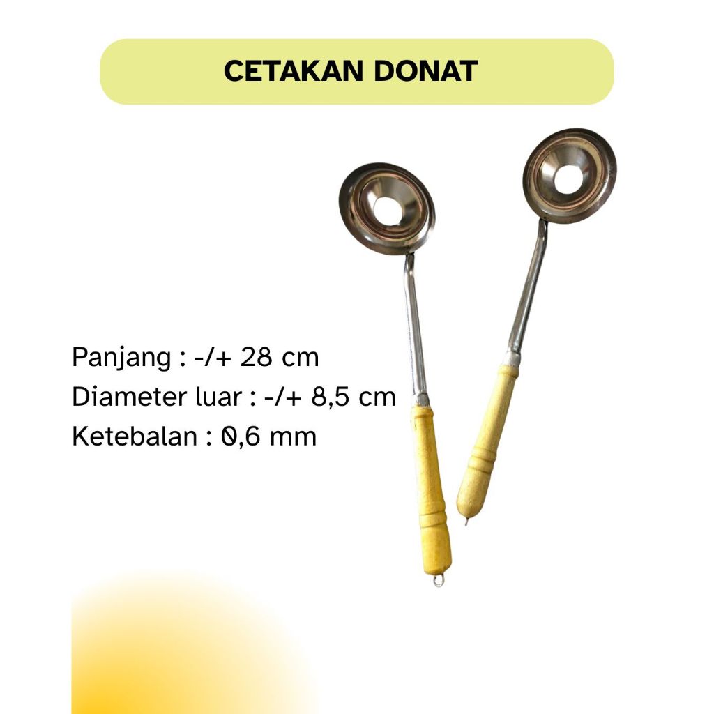 CETAKAN DONAT CAIR / IRUS DONAT / CENTONG DONAT / IRUS DONAT STAINLESS STEEL
