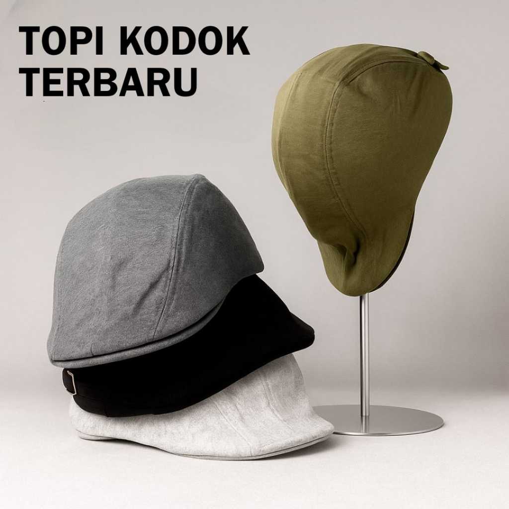Topi Kodok Pria Flat Cap Hat Dewasa / Topi Pelukis / Topi Patino / Topi Sutradara / Topi Copet