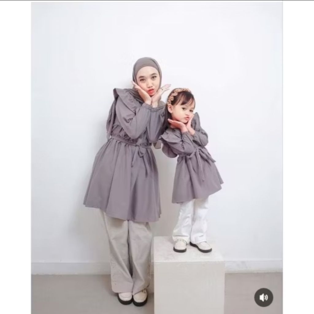 Vanesia Tunik Couple Ibu Anak Perempuan / Baju Couple Ibu Dan Anak Perempuan / Blouse Couple Ibu Ana