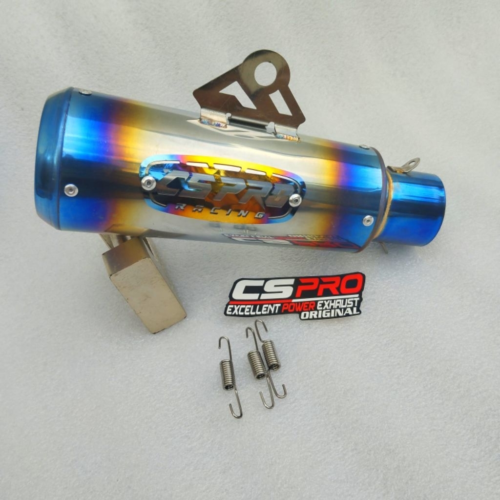 Knalpot Racing Original Cs pro inlet 50mm silincer only new edition Cs pro racing Original pipe