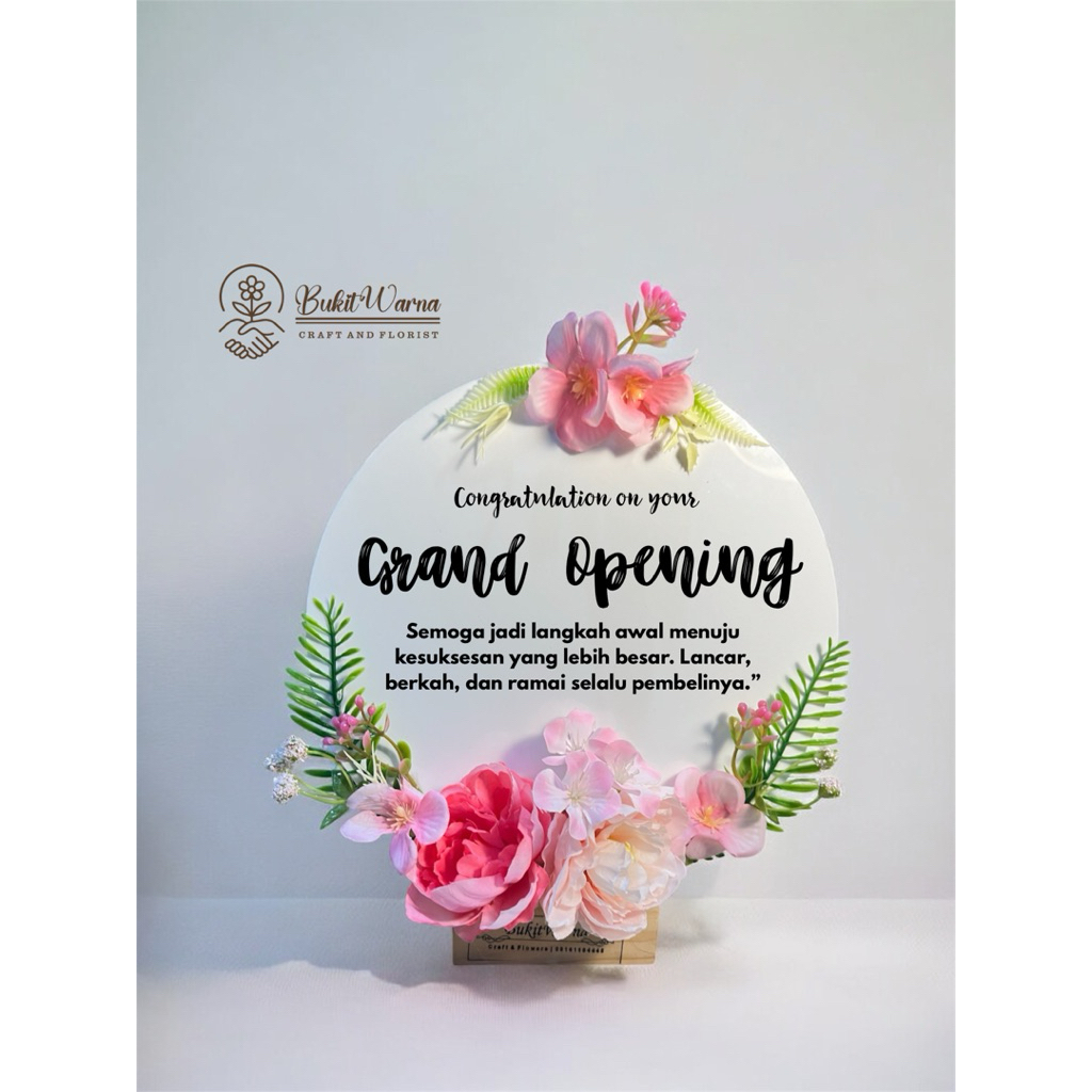 KADO WISUDA AKRILIK BUNGA CUSTOM [BUKIT WARNA]