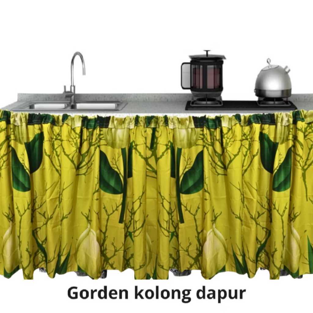 PROMO  Gorden Kolong Kompor Karakter Dan Bunga dengan Karakter Motif Bunga Tulip