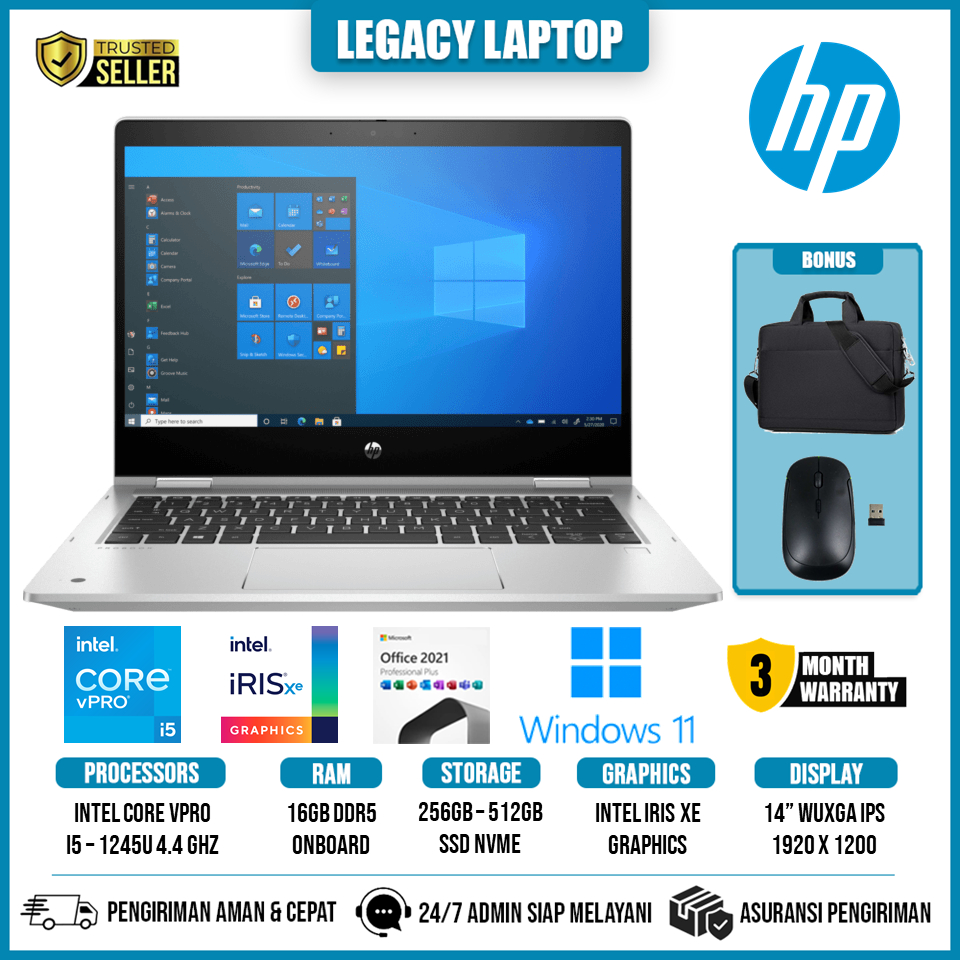 Laptop HP Elitebook 1040 G9 Intel Vpro i5 1245U Ram 32GB 512GB SSD WUXGA IPS Backlite Windows 11 Pro
