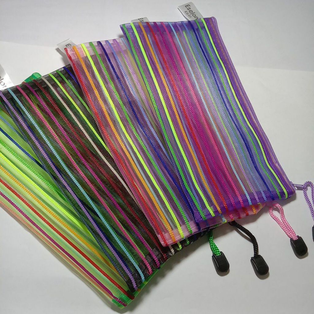 Tempat pensil Pouch jaring-jaring ESELON