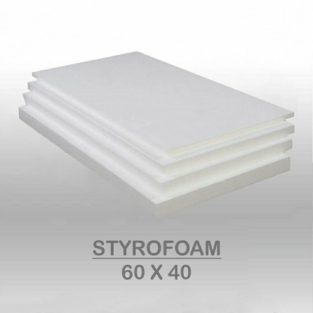 Styrofoam Putih 60x40/Gabus Putih