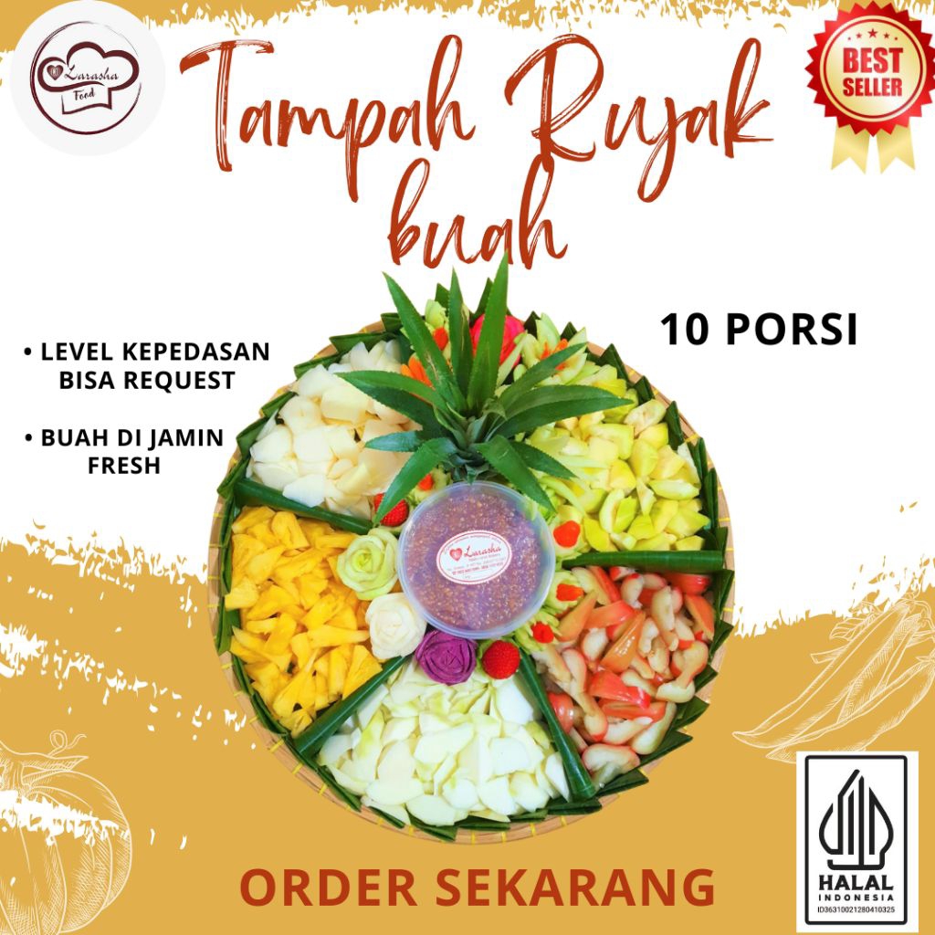 Rujak Buah Tampah 10 porsi/Tampah Rujak Segar/Rujak Buah Murah