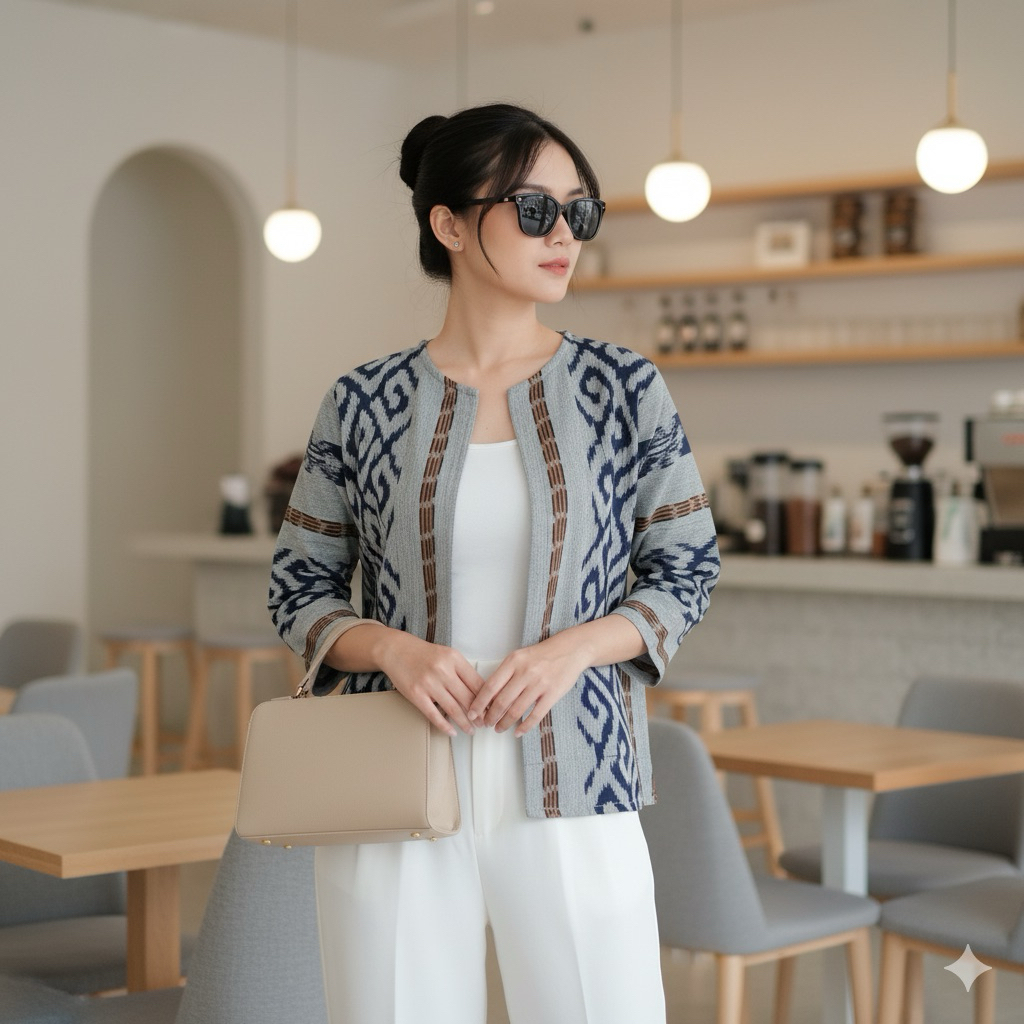 Shanaya Batik Gayatri Cardi Tenun Kombinasi Toyobo