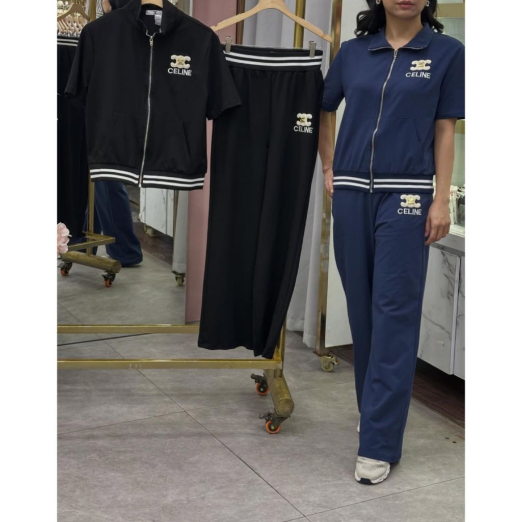 Marnovahome - Zico Setelan Celana Panjang Wanita Lengan Pendek Katun Halus Premium