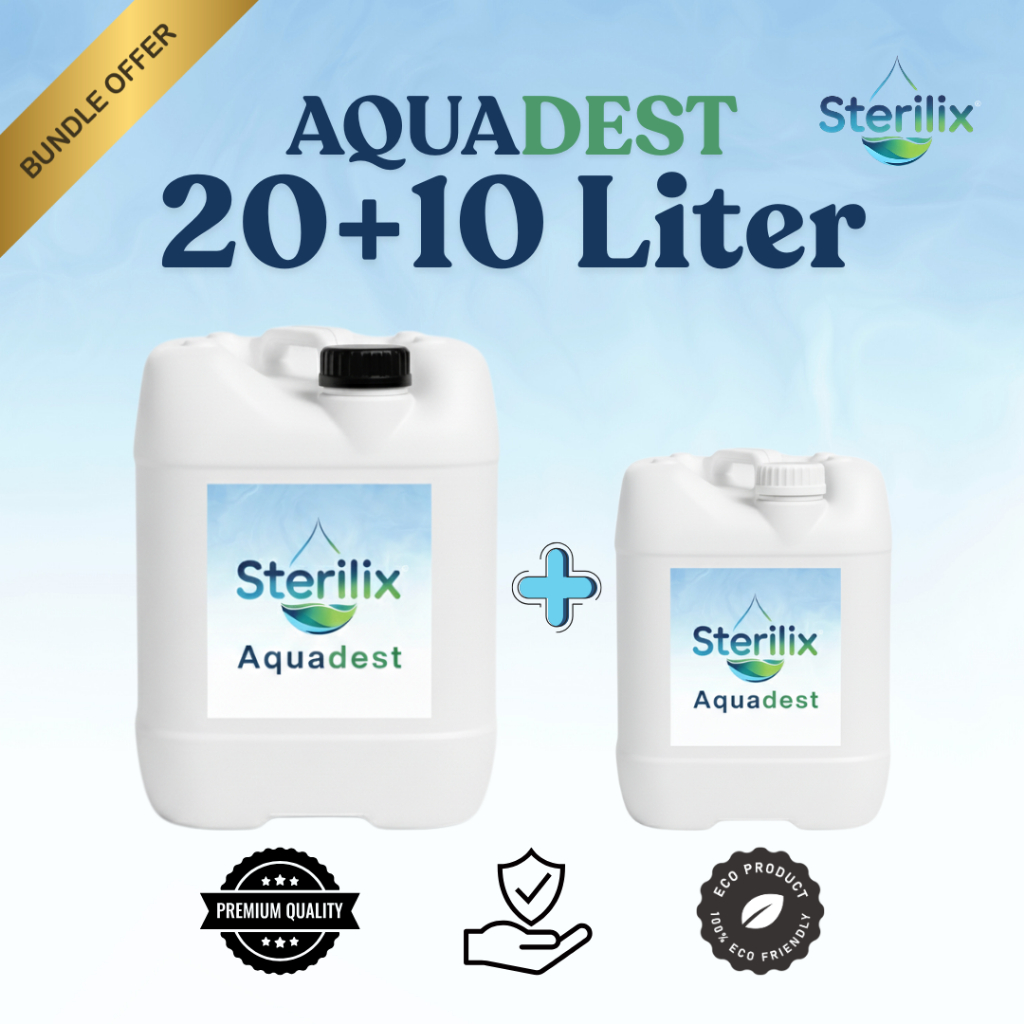 ( BUNDLING HEMAT ) AQUADEST 20LITER +10LITER / AIR SULING ULTRA MURNI / Distilled Water