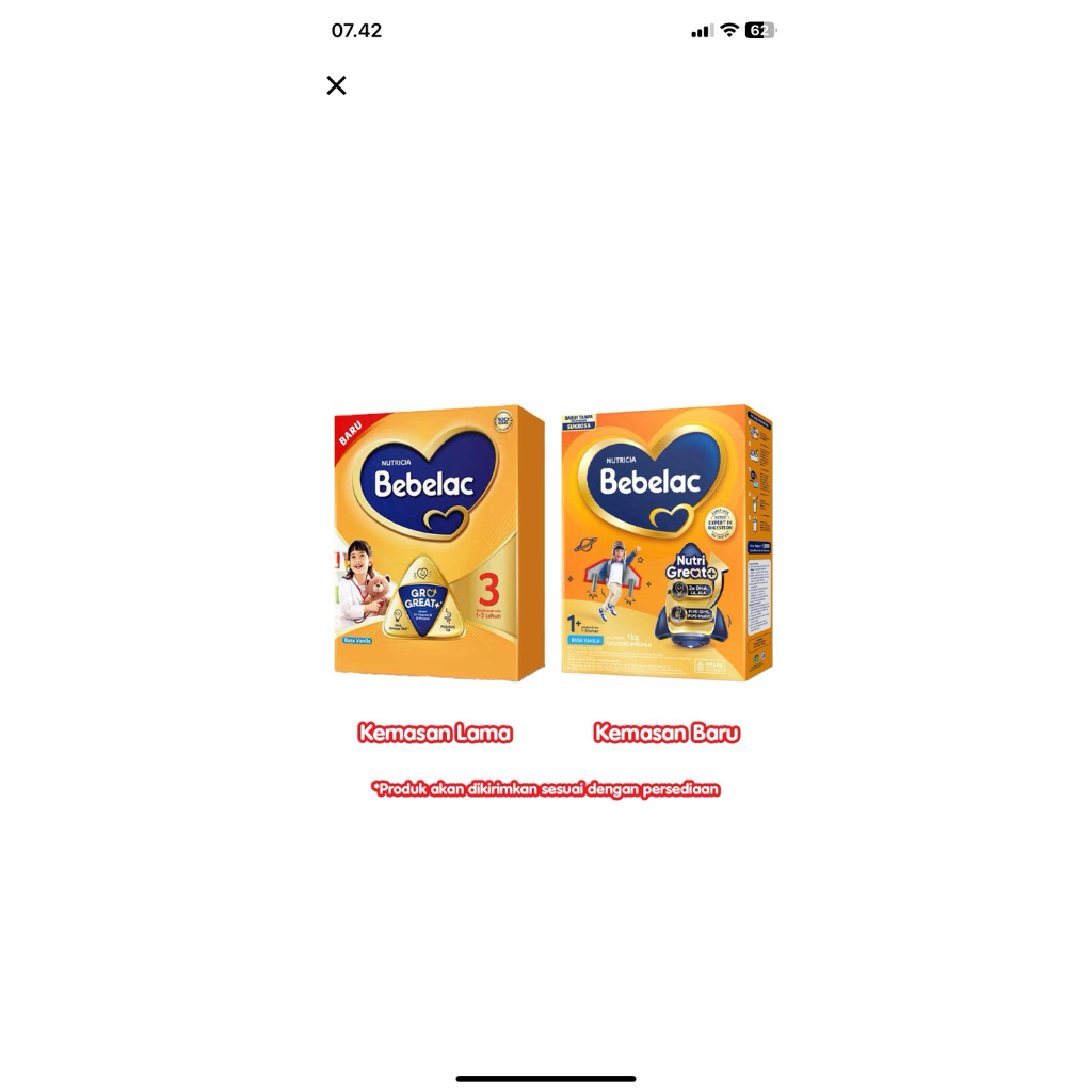 bebelac 1+ 1-3 tahun 1000gram