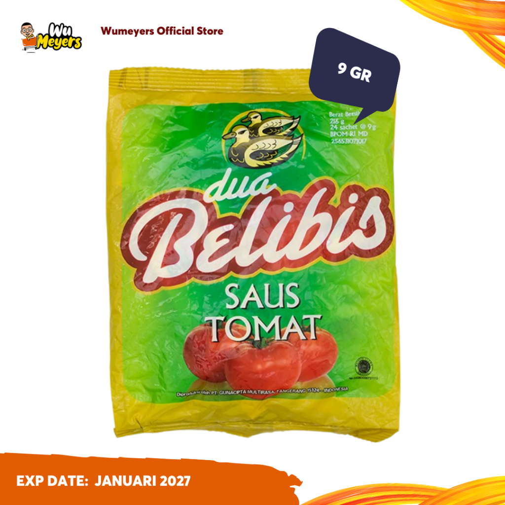 Saus Tomat Cap Dua Belibis Sachet 9 gr / Saos Tomat Dua Belibis Sachet