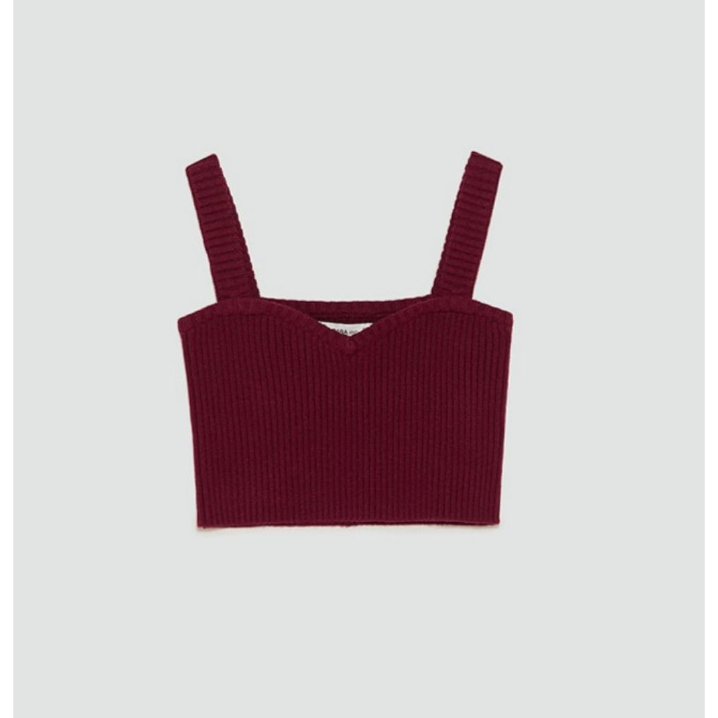 Tank top vest knit Zara crop top