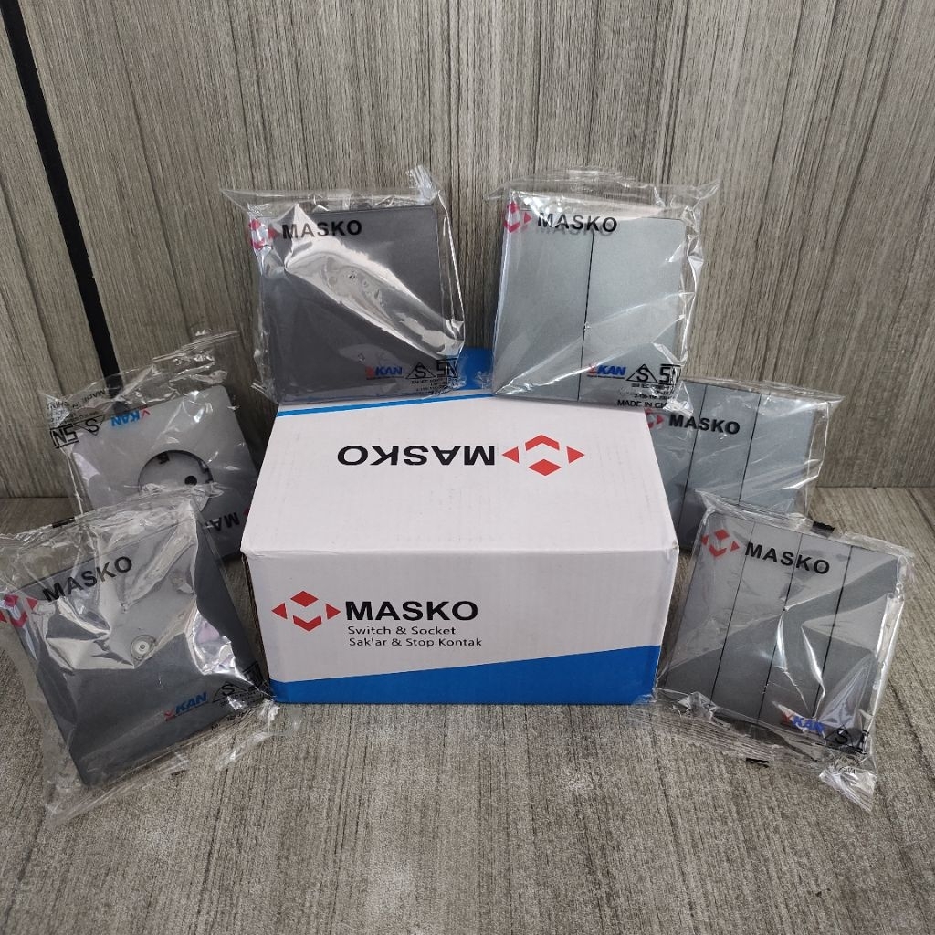 IB MASKO GREY SLIM (SAKLAR, STOP KONTAK, TV SOCKET)