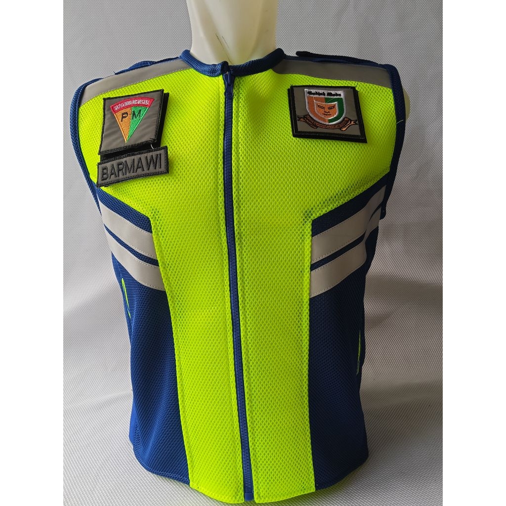 Rompi Polisi Militer Tebal Stabilo Kombinasi Biru