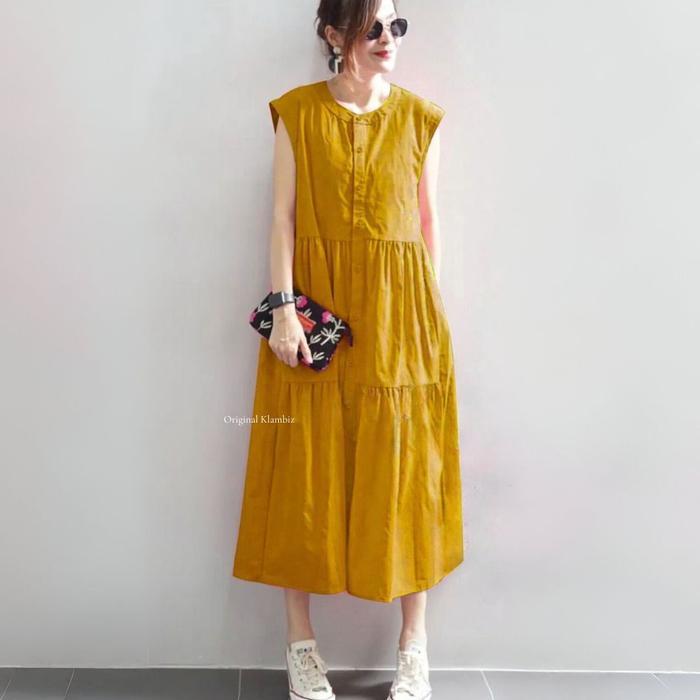 Dress Midi Korean Style/Feoda Midi/Midi Dress/Midi Dress Korea/Dress Korean Style/Midi Dress Putih/D