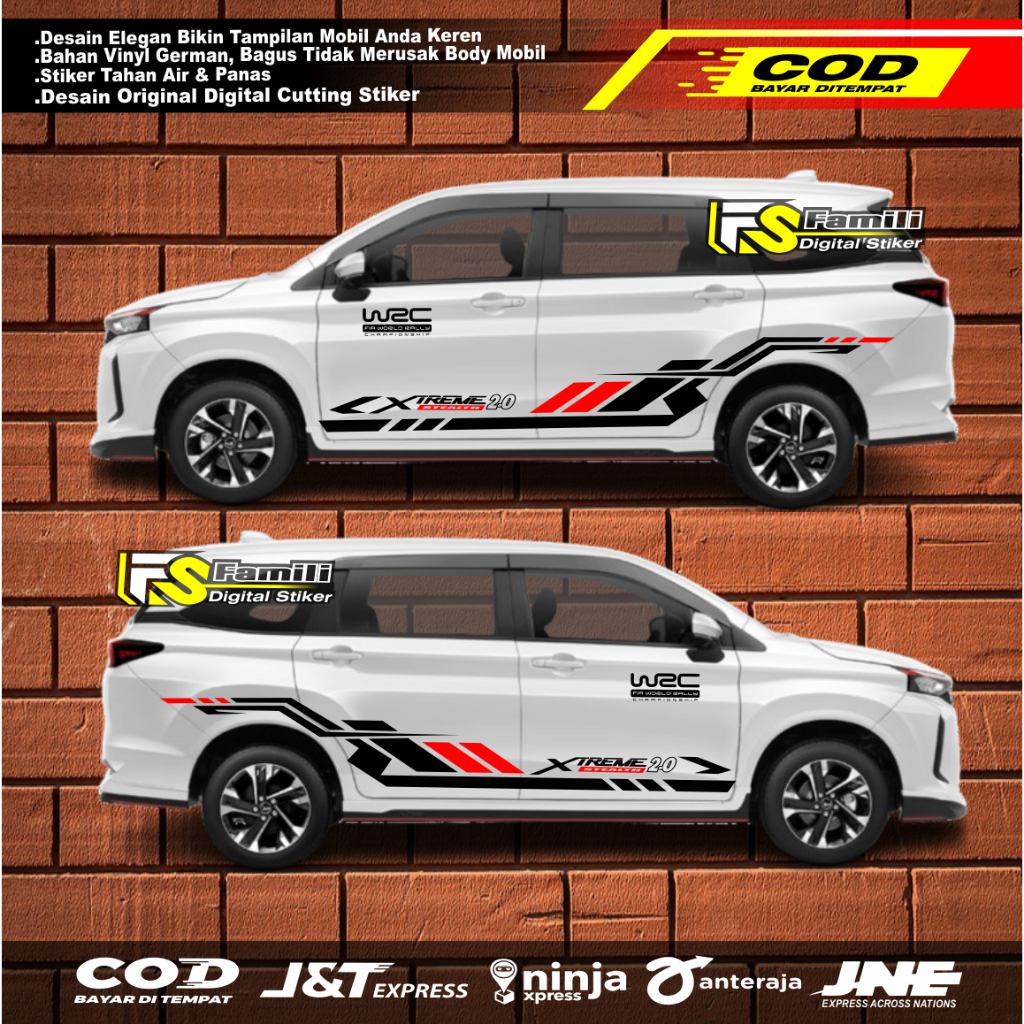 Stiker Mobil Xenia Hitam Lama Sticker Daihatsu Xenia Simple