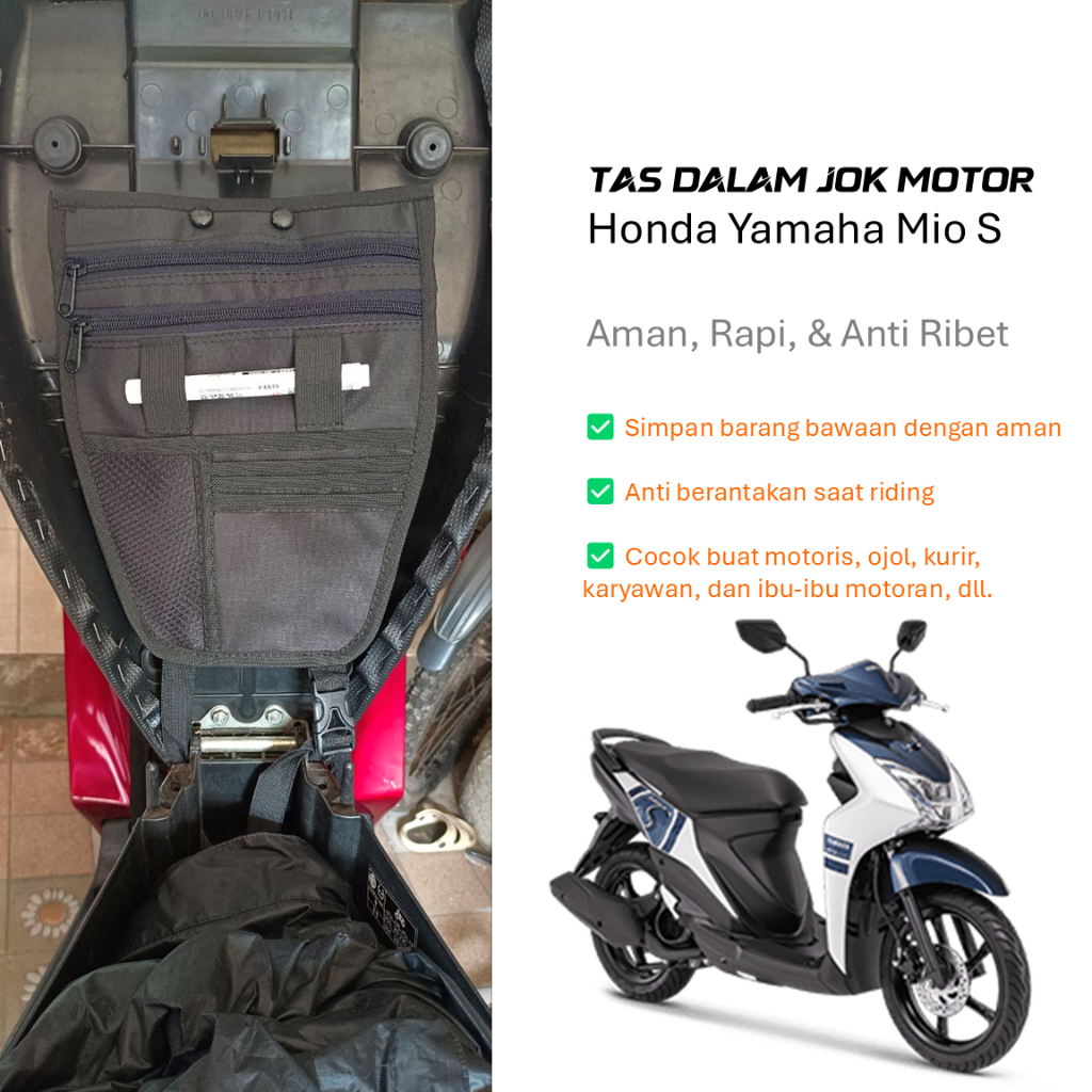 Tas Organizer Dalam Bagasi Jok Motor Yamaha Mio S