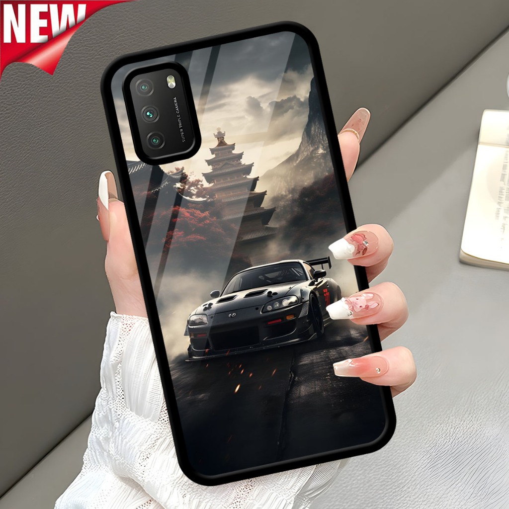 Casing Hp Kaca Kilau POCO M3 / POCO M3 PRO / POCO M4 / POCO M4 PRO / POCO M5 Motif M0b1l Keren - Cas