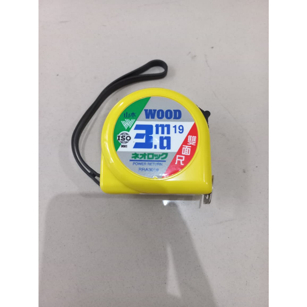 WOOD METERAN 3 METER ORIGINAL 2 SISI - 2 SIDE MEASURING TAPE 3 METERS - WOOD ASLI 3 MTR