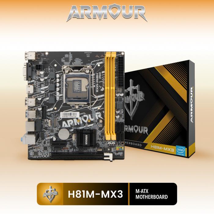 Motherboard H81 Armour H81M-MX3 Mobo Socket LGA 1150