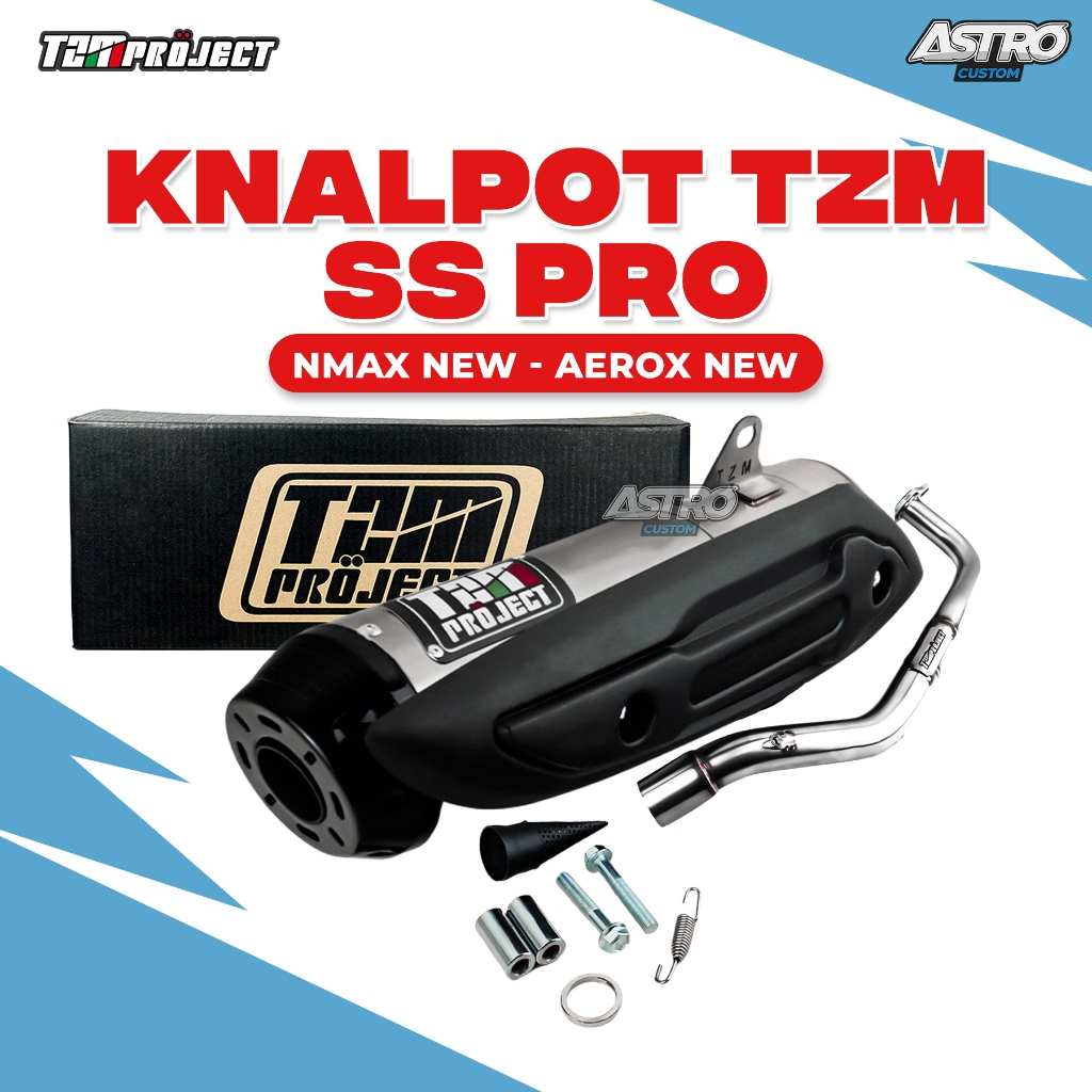 Knalpot TZM Project Nmax 155 AEROX Vario 125 150 Beat Fi Scoopy Fi Genio Racing SS PRO STD Kenalpot
