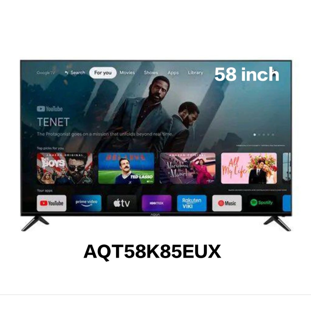 TV AQUA 58 INCH AQT58K85EUX 4K HDR GOOGLE TV GARANSI RESMI