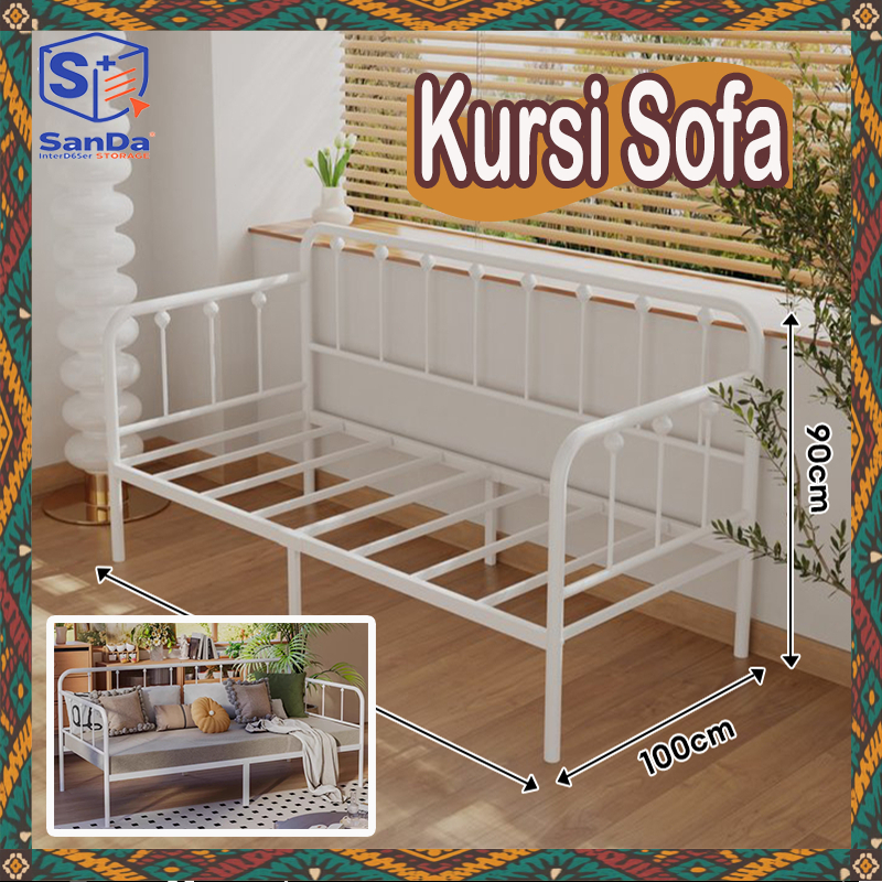 Tempat tidur sofa / Ranjang Sofa Bed / Besi Tempat / Tidur Besi / Basicbed